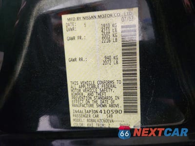 Zdjęcie 13 z 13 samochodu: 2013 NISSAN ALTIMA 2.5 VIN:1N4AL3AP3DN410590 - miniatura