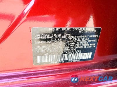 Zdjęcie 13 z 13 samochodu: 2019 SUBARU CROSSTREK PREMIUM VIN:JF2GTAECXK8215051 - miniatura
