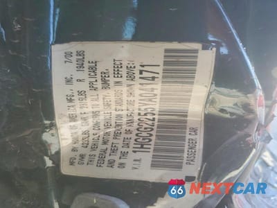 Zdjęcie 12 z 12 samochodu: 2000 HONDA ACCORD EX VIN:1HGCG2255YA041471 - miniatura