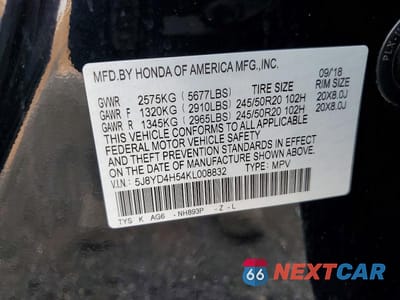 Zdjęcie 13 z 13 samochodu: 2019 ACURA MDX TECHNOLOGY VIN:5J8YD4H54KL008832 - miniatura