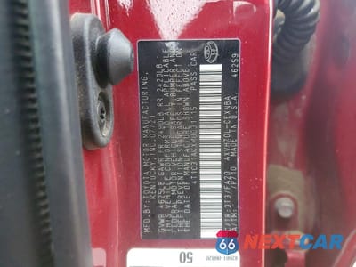 Zdjęcie 12 z 12 samochodu: 2021 TOYOTA CAMRY HYBRID LE VIN:4T1C31AKXMU031115 - miniatura