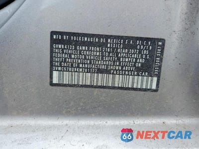 Zdjęcie 12 z 12 samochodu: 2019 VOLKSWAGEN JETTA S VIN:3VWC57BU9KM261177 - miniatura