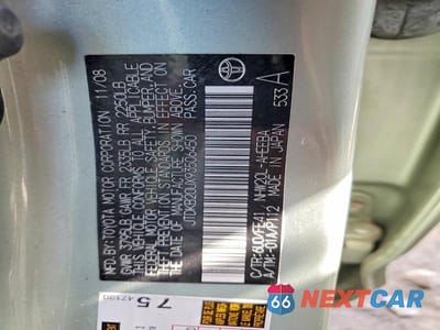Zdjęcie 12 z 12 samochodu: 2009 TOYOTA PRIUS BASE VIN:JTDKB20UX93506450 - miniatura