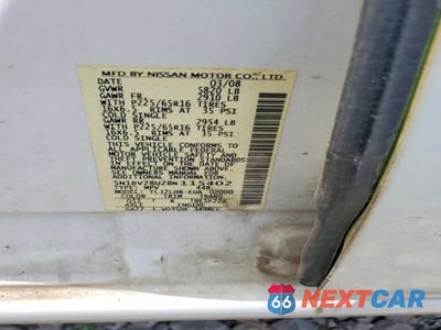 Zdjęcie 12 z 12 samochodu: 2008 NISSAN QUEST 3.5 VIN:5N1BV28U28N115402 - miniatura