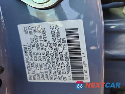 Zdjęcie 13 z 13 samochodu: 2022 HONDA CR-V EX VIN:7FARW2H55NE016404 - miniatura