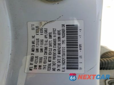 Zdjęcie 13 z 13 samochodu: 2013 HONDA ACCORD EX VIN:1HGCR2F77DA197012 - miniatura