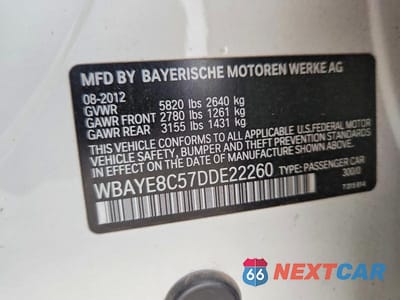 Zdjęcie 12 z 12 samochodu: 2013 BMW 5 SERIES 550I RWD VIN:WBAYE8C57DDE22260 - miniatura