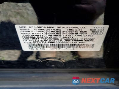 Zdjęcie 13 z 13 samochodu: 2016 ACURA MDX ADVANCE VIN:5FRYD4H90GB039893 - miniatura