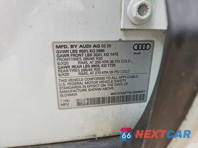 Zdjęcie 13 z 13 samochodu: 2020 AUDI Q7 PRESTIGE VIN:WA1VXAF7XLD006407 - miniatura