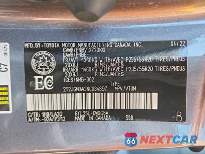 Zdjęcie 13 z 13 samochodu: 2022 LEXUS RX 450H VIN:2T2JGMDA3NC084897 - miniatura