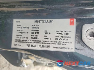 Zdjęcie 12 z 12 samochodu: 2018 TESLA MODEL 3 VIN:5YJ3E1EB0JF068073 - miniatura