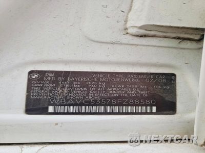 Zdjęcie 12 z 12 samochodu: 2008 BMW 328 I SULEV VIN:WBAVC53578FZ88580 - miniatura