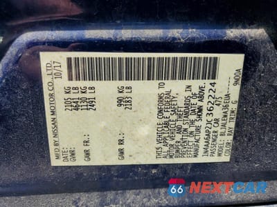 Zdjęcie 12 z 12 samochodu: 2018 NISSAN MAXIMA 3.5 SL VIN:1N4AA6AP2JC362224 - miniatura