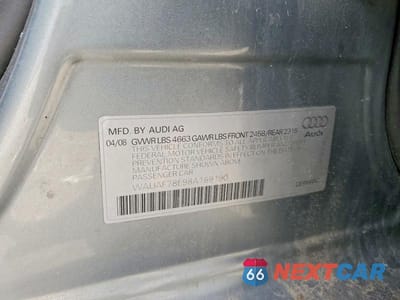 Zdjęcie 12 z 12 samochodu: 2008 AUDI A4 2.0T VIN:WAUAF78E98A169190 - miniatura