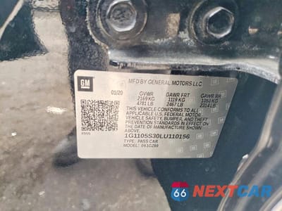 Zdjęcie 12 z 12 samochodu: 2020 CHEVROLET IMPALA PREMIER VIN:1G1105S30LU110156 - miniatura