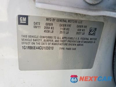 Zdjęcie 12 z 12 samochodu: 2012 CHEV VOLT VIN:1G1RB6E44CU103010 - miniatura