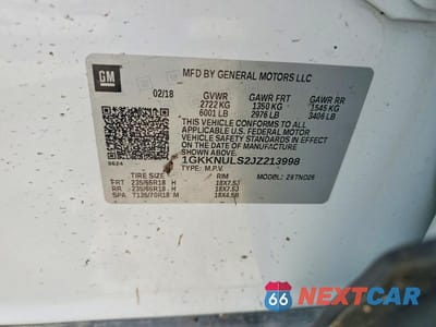 Zdjęcie 13 z 13 samochodu: 2018 GMC ACADIA SLT-1 VIN:1GKKNULS2JZ213998 - miniatura