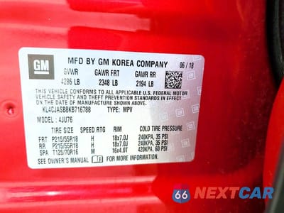 Zdjęcie 13 z 13 samochodu: 2019 BUICK ENCORE PREFERRED VIN:KL4CJASB8KB716788 - miniatura