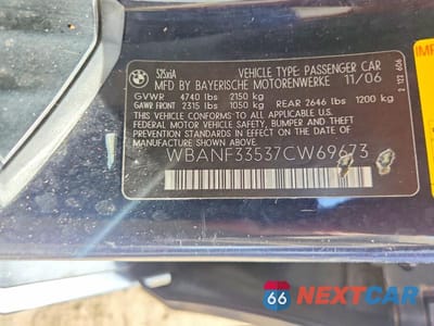 Zdjęcie 12 z 12 samochodu: 2007 BMW 525 XI VIN:WBANF33537CW69673 - miniatura
