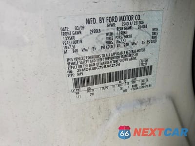 Zdjęcie 13 z 13 samochodu: 2009 FORD EDGE SEL VIN:2FMDK48C79BA82124 - miniatura