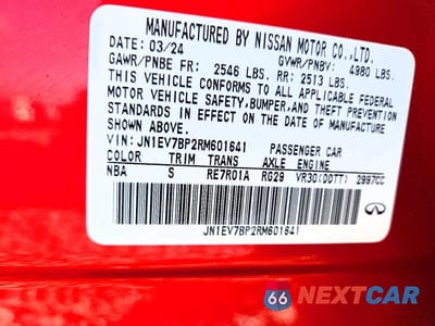 Zdjęcie 12 z 12 samochodu: 2024 INFINITI Q50 LUXE VIN:JN1EV7BP2RM601641 - miniatura