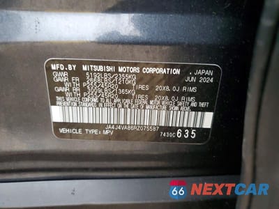 Zdjęcie 12 z 12 samochodu: 2024 MITSUBISHI OUTLANDER SE VIN:JA4J4VA86RZ075587 - miniatura