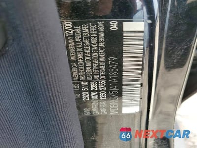 Zdjęcie 12 z 12 samochodu: 2001 MERCEDES-BENZ S 500 VIN:WDBNG75J41A185479 - miniatura