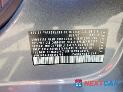 Zdjęcie 12 z 12 samochodu: 2016 VOLKSWAGEN JETTA S VIN:3VW267AJ6GM392753 - miniatura