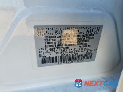 Zdjęcie 12 z 12 samochodu: 2014 NISSAN SENTRA SR VIN:3N1AB7AP8EY307466 - miniatura