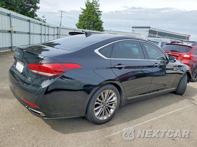 Trzecie zdjęcie samochodu z tyłu: 2017 GENESIS G80 3.8 VIN:KMHGN4JE5HU192467 - miniatura