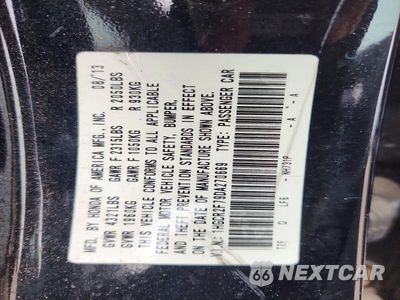Zdjęcie 12 z 12 samochodu: 2013 HONDA ACCORD EX VIN:1HGCR2F79DA270669 - miniatura