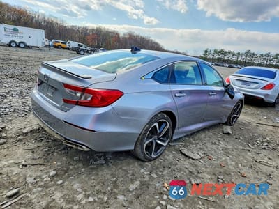 Trzecie zdjęcie samochodu z tyłu: 2022 HONDA ACCORD SPORT VIN:1HGCV1F36NA023002 - miniatura