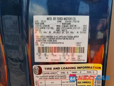Zdjęcie 12 z 12 samochodu: 2013 FORD F150 SUPERCREW VIN:1FTFW1EF8DKE27612 - miniatura