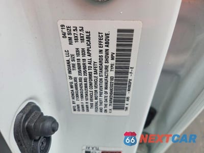 Zdjęcie 13 z 13 samochodu: 2019 HONDA CR-V EXL VIN:7FARW2H84KE022183 - miniatura
