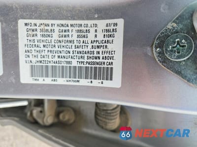 Zdjęcie 12 z 12 samochodu: 2010 HONDA INSIGHT EX VIN:JHMZE2H74AS017880 - miniatura