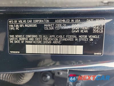 Zdjęcie 12 z 12 samochodu: 2024 VOLVO S60 PLUS VIN:7JRL12FL1RG289385 - miniatura