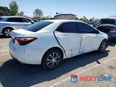 Trzecie zdjęcie samochodu z tyłu: 2016 TOYOTA COROLLA LE VIN:5YFBURHE6GP563104 - miniatura