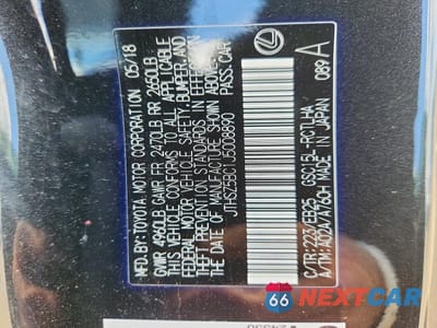 Zdjęcie 12 z 12 samochodu: 2018 LEXUS RC 350 VIN:JTHSZ5BC1J5008890 - miniatura