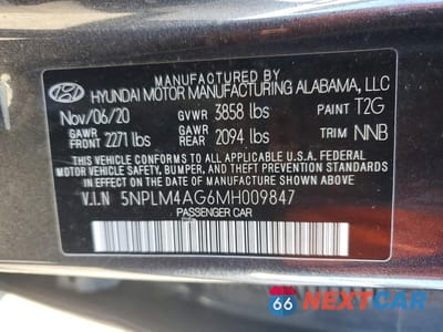 Zdjęcie 12 z 12 samochodu: 2021 HYUNDAI ELANTRA SEL VIN:5NPLM4AG6MH009847 - miniatura