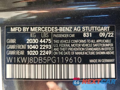 Zdjęcie 13 z 13 samochodu: 2023 MERCEDES-BENZ C 300 VIN:W1KWJ8DB5PG119610 - miniatura