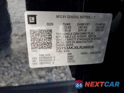 Zdjęcie 14 z 14 samochodu: 2020 CADILLAC ESCALADE VIN:1GYS3AKJ0LR266916 - miniatura