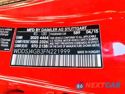 Zdjęcie 12 z 12 samochodu: 2015 MERCEDES-BENZ CLA 250 4MATIC VIN:WDDSJ4GB3FN221999 - miniatura