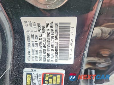 Zdjęcie 14 z 14 samochodu: 2010 HONDA INSIGHT LX VIN:JHMZE2H59AS030283 - miniatura