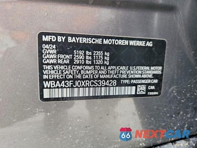 Zdjęcie 12 z 12 samochodu: 2024 BMW 530 I VIN:WBA43FJ0XRCS39428 - miniatura