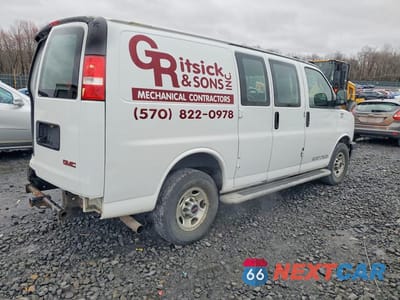 Trzecie zdjęcie samochodu z tyłu: 2018 GMC SAVANA G2500 VIN:1GTW7AFG5J1902283 - miniatura