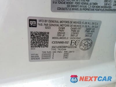 Zdjęcie 12 z 12 samochodu: 2023 CHEVROLET SILVERADO K1500 RST VIN:3GCUDEE80PG222156 - miniatura