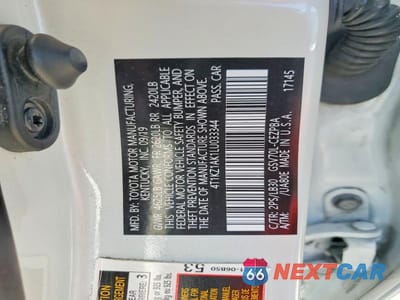 Zdjęcie 12 z 12 samochodu: 2020 TOYOTA CAMRY XSE V6 VIN:4T1KZ1AK1LU033344 - miniatura