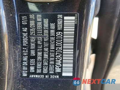 Zdjęcie 12 z 12 samochodu: 2016 PORSCHE PANAMERA 2 VIN:WP0AA2A71GL001109 - miniatura