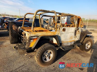 Trzecie zdjęcie samochodu z tyłu: 2000 JEEP WRANGLER / TJ SPORT VIN:1J4FA49S3YP731800 - miniatura