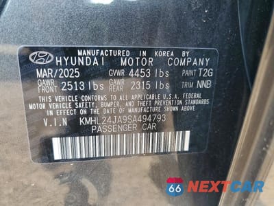 Zdjęcie 12 z 12 samochodu: 2025 HYUNDAI SONATA SE VIN:KMHL24JA9SA494793 - miniatura